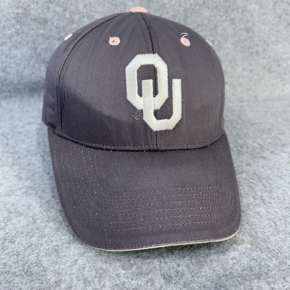 Oklahoma Sooners OU Hat Gray Pink Strapback Cap Captivating Headgear
